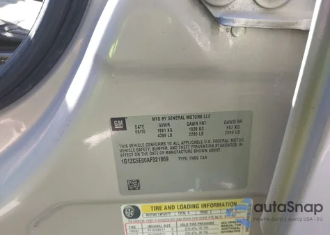 2010 Chevrolet Malibu Lt from USA, damaged, VIN 1G1ZC5E00AF321869